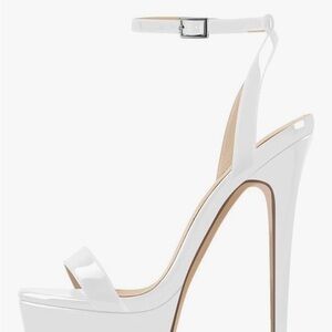 Chic White Platform Heels